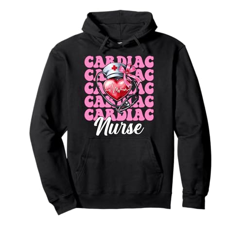 Cardiac Nurse VICU ICU CICU Kardiologie Mädchen Mama Kokette Bogen Pullover Hoodie Cardiac Nurse VICU ICU CICU Kardiologie Mädchen Mama Kokette Bogen Pullover Hoodie von Womens Coquette Bow Cardiac Nurse Cardiology Gifts