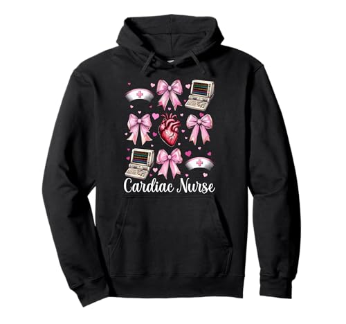 Cardiac Nurse VICU ICU CICU Kardiologie Mädchen Mama Kokette Bogen Pullover Hoodie Cardiac Nurse VICU ICU CICU Kardiologie Mädchen Mama Kokette Bogen Pullover Hoodie von Womens Coquette Bow Cardiac Nurse Cardiology Gifts