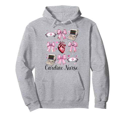 Cardiac Nurse VICU ICU CICU Kardiologie Mädchen Mama Kokette Bogen Pullover Hoodie Cardiac Nurse VICU ICU CICU Kardiologie Mädchen Mama Kokette Bogen Pullover Hoodie von Womens Coquette Bow Cardiac Nurse Cardiology Gifts
