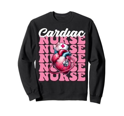 Cardiac Nurse VICU ICU CICU Kardiologie Mädchen Mama Kokette Bogen Sweatshirt Cardiac Nurse VICU ICU CICU Kardiologie Mädchen Mama Kokette Bogen Sweatshirt von Womens Coquette Bow Cardiac Nurse Cardiology Gifts