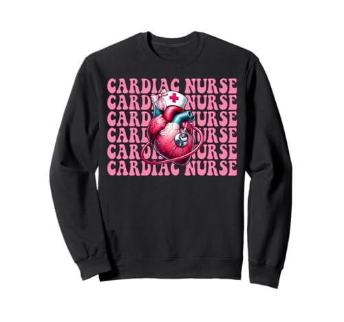 Cardiac Nurse VICU ICU CICU Kardiologie Mädchen Mama Kokette Bogen Sweatshirt Cardiac Nurse VICU ICU CICU Kardiologie Mädchen Mama Kokette Bogen Sweatshirt von Womens Coquette Bow Cardiac Nurse Cardiology Gifts