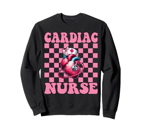 Cardiac Nurse VICU ICU CICU Kardiologie Mädchen Mama Kokette Bogen Sweatshirt Cardiac Nurse VICU ICU CICU Kardiologie Mädchen Mama Kokette Bogen Sweatshirt von Womens Coquette Bow Cardiac Nurse Cardiology Gifts