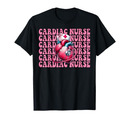 Cardiac Nurse VICU ICU CICU Kardiologie Mädchen Mama Kokette Bogen T-Shirt Cardiac Nurse VICU ICU CICU Kardiologie Mädchen Mama Kokette Bogen T-Shirt von Womens Coquette Bow Cardiac Nurse Cardiology Gifts