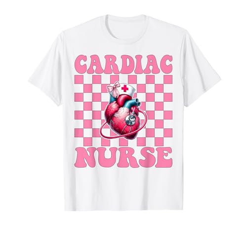 Cardiac Nurse VICU ICU CICU Kardiologie Mädchen Mama Kokette Bogen T-Shirt Cardiac Nurse VICU ICU CICU Kardiologie Mädchen Mama Kokette Bogen T-Shirt von Womens Coquette Bow Cardiac Nurse Cardiology Gifts