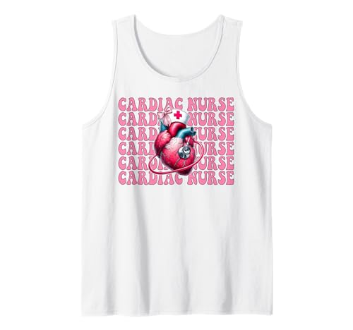 Cardiac Nurse VICU ICU CICU Kardiologie Mädchen Mama Kokette Bogen Tank Top von Womens Coquette Bow Cardiac Nurse Cardiology Gifts