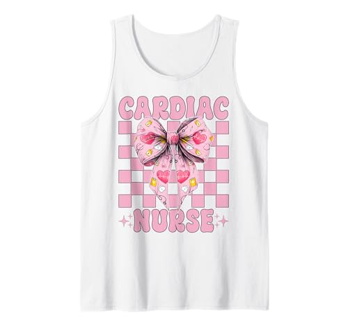 Cardiac Nurse VICU ICU CICU Kardiologie Mädchen Mama Kokette Bogen Tank Top Cardiac Nurse VICU ICU CICU Kardiologie Mädchen Mama Kokette Bogen Tank Top von Womens Coquette Bow Cardiac Nurse Cardiology Gifts