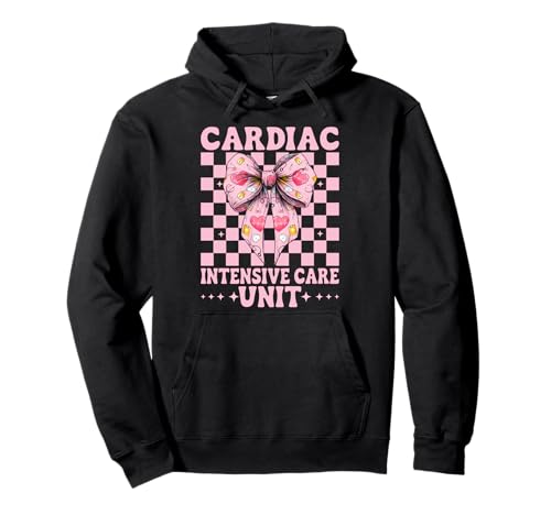 Herz-Intensivstation Herzkrankenschwester VICU ICU CICU Girl Pullover Hoodie Herz-Intensivstation Herzkrankenschwester VICU ICU CICU Girl Pullover Hoodie von Womens Coquette Bow Cardiac Nurse Cardiology Gifts