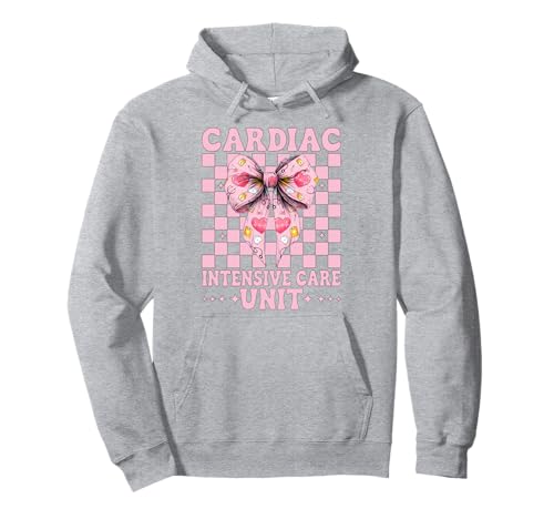Herz-Intensivstation Herzkrankenschwester VICU ICU CICU Girl Pullover Hoodie Herz-Intensivstation Herzkrankenschwester VICU ICU CICU Girl Pullover Hoodie von Womens Coquette Bow Cardiac Nurse Cardiology Gifts