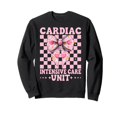 Herz-Intensivstation Herzkrankenschwester VICU ICU CICU Girl Sweatshirt Herz-Intensivstation Herzkrankenschwester VICU ICU CICU Girl Sweatshirt von Womens Coquette Bow Cardiac Nurse Cardiology Gifts