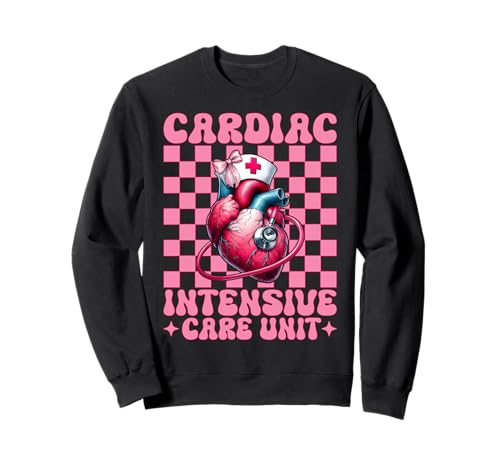 Herz-Intensivstation Herzkrankenschwester VICU ICU CICU Girl Sweatshirt Herz-Intensivstation Herzkrankenschwester VICU ICU CICU Girl Sweatshirt von Womens Coquette Bow Cardiac Nurse Cardiology Gifts