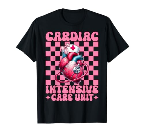Herz-Intensivstation Herzkrankenschwester VICU ICU CICU Girl T-Shirt Herz-Intensivstation Herzkrankenschwester VICU ICU CICU Girl T-Shirt von Womens Coquette Bow Cardiac Nurse Cardiology Gifts