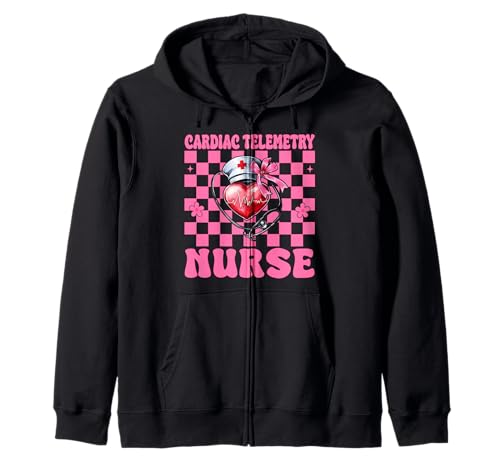 Herz-Telemetrie Krankenschwester Herzkrankenschwester VICU ICU CICU Mädchen Mama Kapuzenjacke Herz-Telemetrie Krankenschwester Herzkrankenschwester VICU ICU CICU Mädchen Mama Kapuzenjacke von Womens Coquette Bow Cardiac Nurse Cardiology Gifts