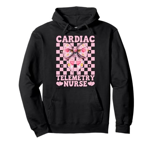Herz-Telemetrie Krankenschwester Herzkrankenschwester VICU ICU CICU Mädchen Mama Pullover Hoodie von Womens Coquette Bow Cardiac Nurse Cardiology Gifts