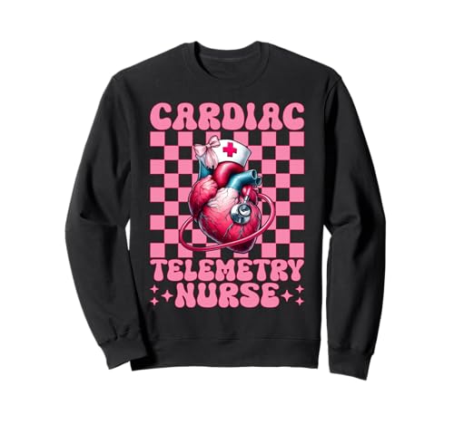 Herz-Telemetrie Krankenschwester Herzkrankenschwester VICU ICU CICU Mädchen Mama Sweatshirt Herz-Telemetrie Krankenschwester Herzkrankenschwester VICU ICU CICU Mädchen Mama Sweatshirt von Womens Coquette Bow Cardiac Nurse Cardiology Gifts