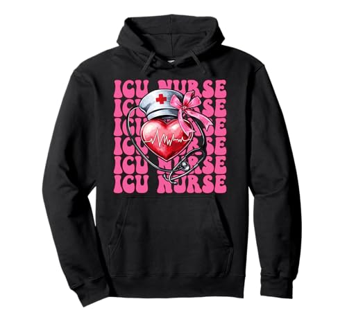 ICU Krankenschwester Herzkrankenschwester VICU CICU Kardiologie Mädchen Mama Pullover Hoodie ICU Krankenschwester Herzkrankenschwester VICU CICU Kardiologie Mädchen Mama Pullover Hoodie von Womens Coquette Bow Cardiac Nurse Cardiology Gifts
