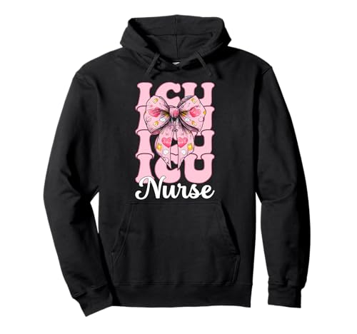 ICU Krankenschwester Herzkrankenschwester VICU CICU Kardiologie Mädchen Mama Pullover Hoodie ICU Krankenschwester Herzkrankenschwester VICU CICU Kardiologie Mädchen Mama Pullover Hoodie von Womens Coquette Bow Cardiac Nurse Cardiology Gifts