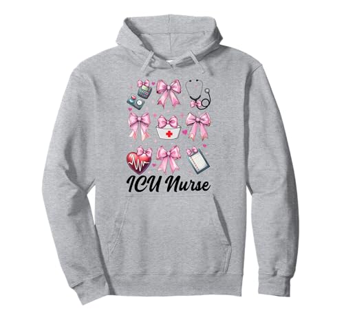 ICU Krankenschwester Herzkrankenschwester VICU CICU Kardiologie Mädchen Mama Pullover Hoodie ICU Krankenschwester Herzkrankenschwester VICU CICU Kardiologie Mädchen Mama Pullover Hoodie von Womens Coquette Bow Cardiac Nurse Cardiology Gifts