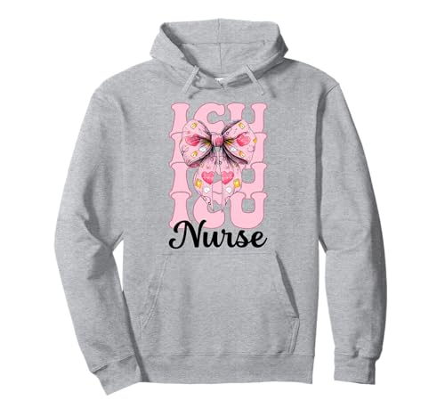 ICU Krankenschwester Herzkrankenschwester VICU CICU Kardiologie Mädchen Mama Pullover Hoodie ICU Krankenschwester Herzkrankenschwester VICU CICU Kardiologie Mädchen Mama Pullover Hoodie von Womens Coquette Bow Cardiac Nurse Cardiology Gifts