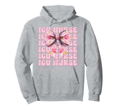 ICU Krankenschwester Herzkrankenschwester VICU CICU Kardiologie Mädchen Mama Pullover Hoodie ICU Krankenschwester Herzkrankenschwester VICU CICU Kardiologie Mädchen Mama Pullover Hoodie von Womens Coquette Bow Cardiac Nurse Cardiology Gifts