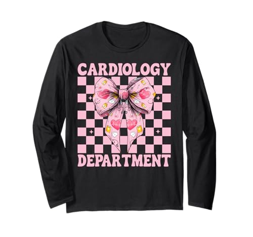 Kardiologieabteilung Herzkrankenschwester VICU ICU CICU Girl Mom Langarmshirt Kardiologieabteilung Herzkrankenschwester VICU ICU CICU Girl Mom Langarmshirt von Womens Coquette Bow Cardiac Nurse Cardiology Gifts