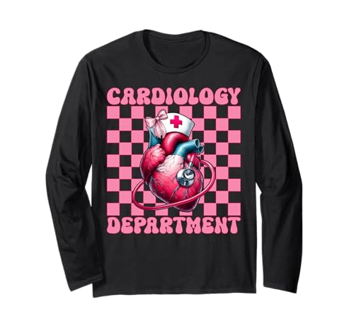 Kardiologieabteilung Herzkrankenschwester VICU ICU CICU Girl Mom Langarmshirt Kardiologieabteilung Herzkrankenschwester VICU ICU CICU Girl Mom Langarmshirt von Womens Coquette Bow Cardiac Nurse Cardiology Gifts
