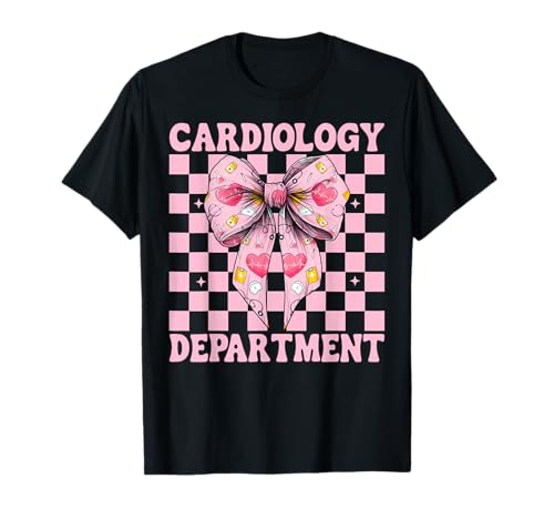 Kardiologieabteilung Herzkrankenschwester VICU ICU CICU Girl Mom T-Shirt von Womens Coquette Bow Cardiac Nurse Cardiology Gifts
