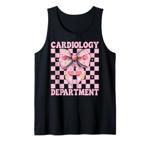 Kardiologieabteilung Herzkrankenschwester VICU ICU CICU Girl Mom Tank Top von Womens Coquette Bow Cardiac Nurse Cardiology Gifts