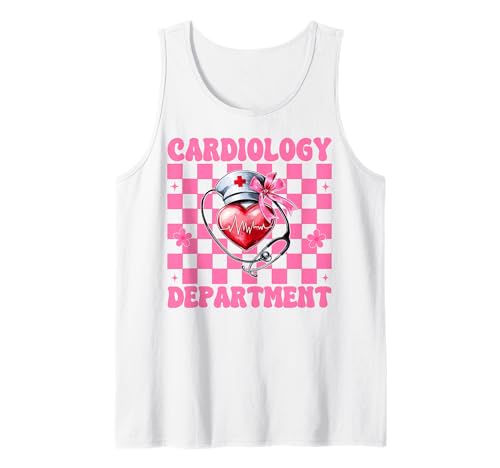 Kardiologieabteilung Herzkrankenschwester VICU ICU CICU Girl Mom Tank Top von Womens Coquette Bow Cardiac Nurse Cardiology Gifts