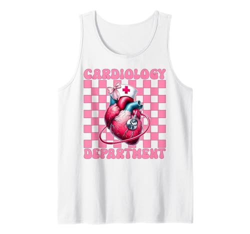 Kardiologieabteilung Herzkrankenschwester VICU ICU CICU Girl Mom Tank Top Kardiologieabteilung Herzkrankenschwester VICU ICU CICU Girl Mom Tank Top von Womens Coquette Bow Cardiac Nurse Cardiology Gifts
