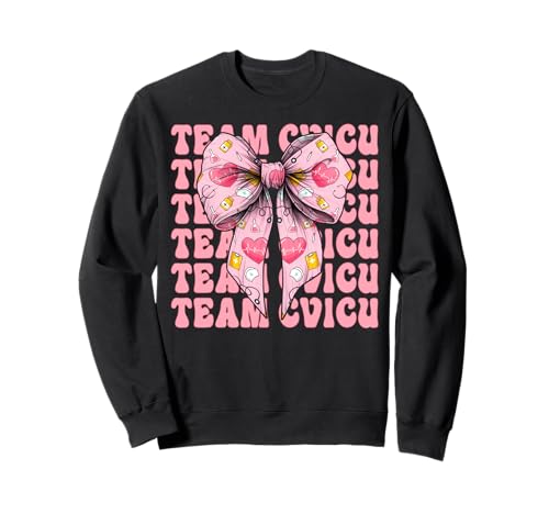 Team CVICU Herzkrankenschwester VICU ICU CICU Kardiologie Mädchen Mama Sweatshirt Team CVICU Herzkrankenschwester VICU ICU CICU Kardiologie Mädchen Mama Sweatshirt von Womens Coquette Bow Cardiac Nurse Cardiology Gifts