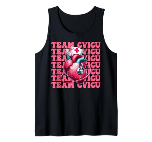 Team CVICU Herzkrankenschwester VICU ICU CICU Kardiologie Mädchen Mama Tank Top Team CVICU Herzkrankenschwester VICU ICU CICU Kardiologie Mädchen Mama Tank Top von Womens Coquette Bow Cardiac Nurse Cardiology Gifts