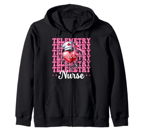 Telemetrie Krankenschwester Herzkrankenschwester VICU ICU CICU Kardiologie Mädchen Kapuzenjacke Telemetrie Krankenschwester Herzkrankenschwester VICU ICU CICU Kardiologie Mädchen Kapuzenjacke von Womens Coquette Bow Cardiac Nurse Cardiology Gifts
