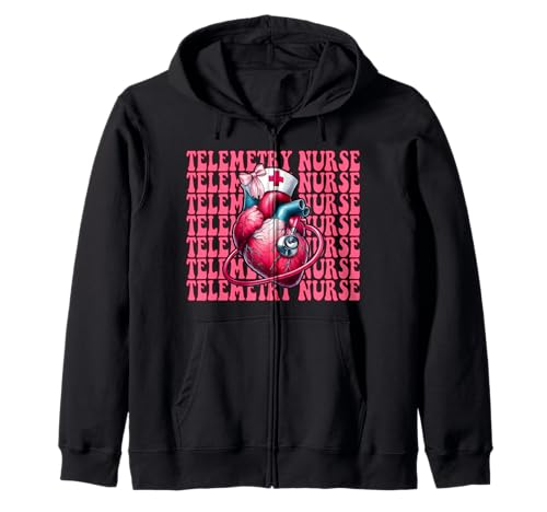 Telemetrie Krankenschwester Herzkrankenschwester VICU ICU CICU Kardiologie Mädchen Kapuzenjacke von Womens Coquette Bow Cardiac Nurse Cardiology Gifts
