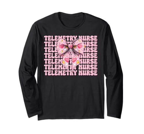 Telemetrie Krankenschwester Herzkrankenschwester VICU ICU CICU Kardiologie Mädchen Langarmshirt Telemetrie Krankenschwester Herzkrankenschwester VICU ICU CICU Kardiologie Mädchen Langarmshirt von Womens Coquette Bow Cardiac Nurse Cardiology Gifts