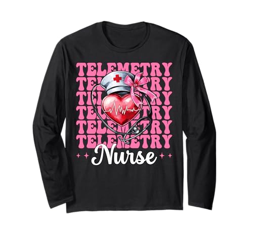 Telemetrie Krankenschwester Herzkrankenschwester VICU ICU CICU Kardiologie Mädchen Langarmshirt Telemetrie Krankenschwester Herzkrankenschwester VICU ICU CICU Kardiologie Mädchen Langarmshirt von Womens Coquette Bow Cardiac Nurse Cardiology Gifts