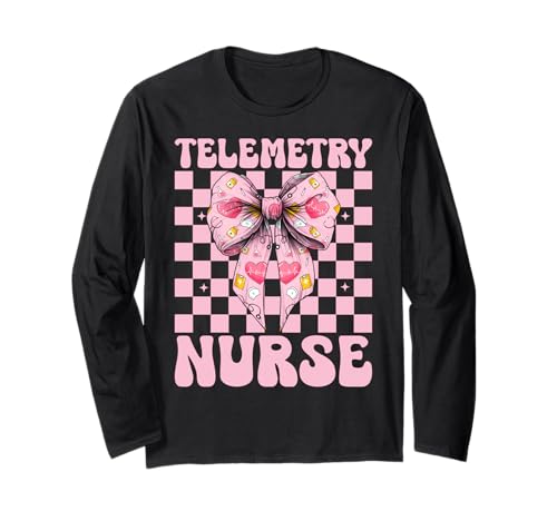 Telemetrie Krankenschwester Herzkrankenschwester VICU ICU CICU Kardiologie Mädchen Langarmshirt Telemetrie Krankenschwester Herzkrankenschwester VICU ICU CICU Kardiologie Mädchen Langarmshirt von Womens Coquette Bow Cardiac Nurse Cardiology Gifts