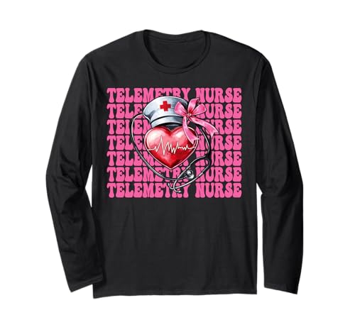 Telemetrie Krankenschwester Herzkrankenschwester VICU ICU CICU Kardiologie Mädchen Langarmshirt Telemetrie Krankenschwester Herzkrankenschwester VICU ICU CICU Kardiologie Mädchen Langarmshirt von Womens Coquette Bow Cardiac Nurse Cardiology Gifts