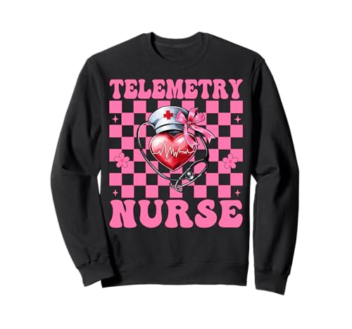 Telemetrie Krankenschwester Herzkrankenschwester VICU ICU CICU Kardiologie Mädchen Sweatshirt Telemetrie Krankenschwester Herzkrankenschwester VICU ICU CICU Kardiologie Mädchen Sweatshirt von Womens Coquette Bow Cardiac Nurse Cardiology Gifts