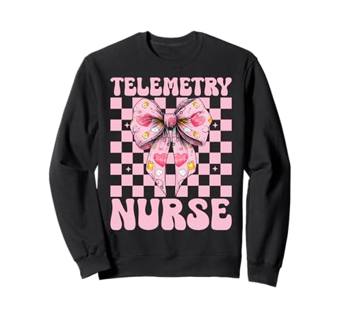 Telemetrie Krankenschwester Herzkrankenschwester VICU ICU CICU Kardiologie Mädchen Sweatshirt Telemetrie Krankenschwester Herzkrankenschwester VICU ICU CICU Kardiologie Mädchen Sweatshirt von Womens Coquette Bow Cardiac Nurse Cardiology Gifts