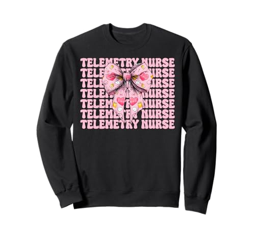 Telemetrie Krankenschwester Herzkrankenschwester VICU ICU CICU Kardiologie Mädchen Sweatshirt Telemetrie Krankenschwester Herzkrankenschwester VICU ICU CICU Kardiologie Mädchen Sweatshirt von Womens Coquette Bow Cardiac Nurse Cardiology Gifts