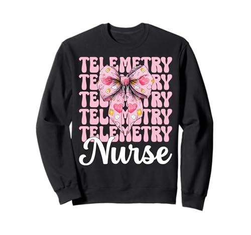 Telemetrie Krankenschwester Herzkrankenschwester VICU ICU CICU Kardiologie Mädchen Sweatshirt Telemetrie Krankenschwester Herzkrankenschwester VICU ICU CICU Kardiologie Mädchen Sweatshirt von Womens Coquette Bow Cardiac Nurse Cardiology Gifts