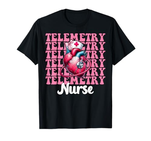 Telemetrie Krankenschwester Herzkrankenschwester VICU ICU CICU Kardiologie Mädchen T-Shirt Telemetrie Krankenschwester Herzkrankenschwester VICU ICU CICU Kardiologie Mädchen T-Shirt von Womens Coquette Bow Cardiac Nurse Cardiology Gifts