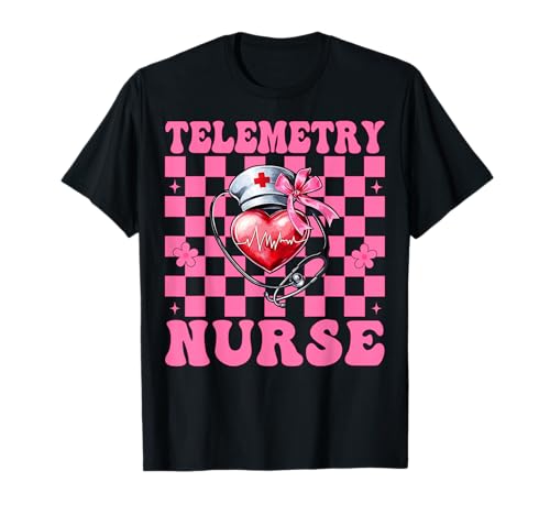 Telemetrie Krankenschwester Herzkrankenschwester VICU ICU CICU Kardiologie Mädchen T-Shirt Telemetrie Krankenschwester Herzkrankenschwester VICU ICU CICU Kardiologie Mädchen T-Shirt von Womens Coquette Bow Cardiac Nurse Cardiology Gifts