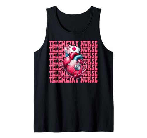 Telemetrie Krankenschwester Herzkrankenschwester VICU ICU CICU Kardiologie Mädchen Tank Top Telemetrie Krankenschwester Herzkrankenschwester VICU ICU CICU Kardiologie Mädchen Tank Top von Womens Coquette Bow Cardiac Nurse Cardiology Gifts