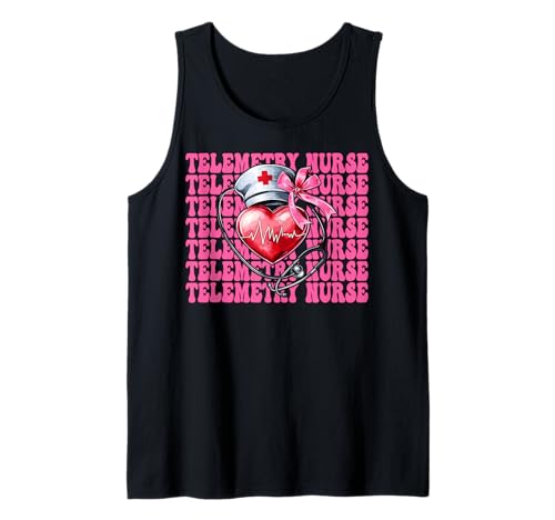Telemetrie Krankenschwester Herzkrankenschwester VICU ICU CICU Kardiologie Mädchen Tank Top Telemetrie Krankenschwester Herzkrankenschwester VICU ICU CICU Kardiologie Mädchen Tank Top von Womens Coquette Bow Cardiac Nurse Cardiology Gifts