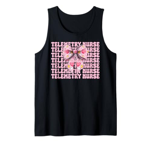 Telemetrie Krankenschwester Herzkrankenschwester VICU ICU CICU Kardiologie Mädchen Tank Top Telemetrie Krankenschwester Herzkrankenschwester VICU ICU CICU Kardiologie Mädchen Tank Top von Womens Coquette Bow Cardiac Nurse Cardiology Gifts