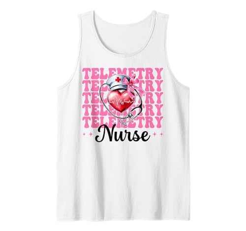 Telemetrie Krankenschwester Herzkrankenschwester VICU ICU CICU Kardiologie Mädchen Tank Top Telemetrie Krankenschwester Herzkrankenschwester VICU ICU CICU Kardiologie Mädchen Tank Top von Womens Coquette Bow Cardiac Nurse Cardiology Gifts