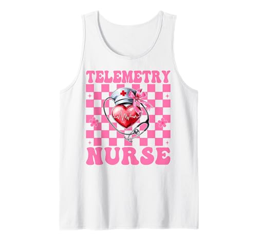 Telemetrie Krankenschwester Herzkrankenschwester VICU ICU CICU Kardiologie Mädchen Tank Top Telemetrie Krankenschwester Herzkrankenschwester VICU ICU CICU Kardiologie Mädchen Tank Top von Womens Coquette Bow Cardiac Nurse Cardiology Gifts
