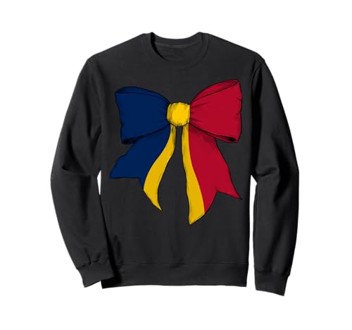 Tschadische Flagge Mädchen Kokette Schleife Band Sweatshirt Tschadische Flagge Mädchen Kokette Schleife Band Sweatshirt von Womens Coquette Bow Chad Heritage Flag Gifts