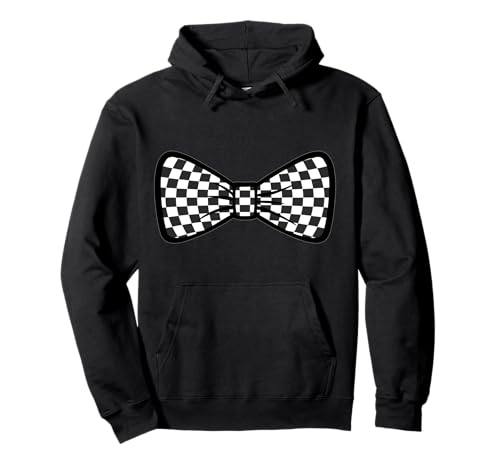 Kariertes Schachbrett Schwarz Weiß Muster Mädchen Kokette Schleife Pullover Hoodie von Womens Coquette Bow Checkerboard Pattern Gifts